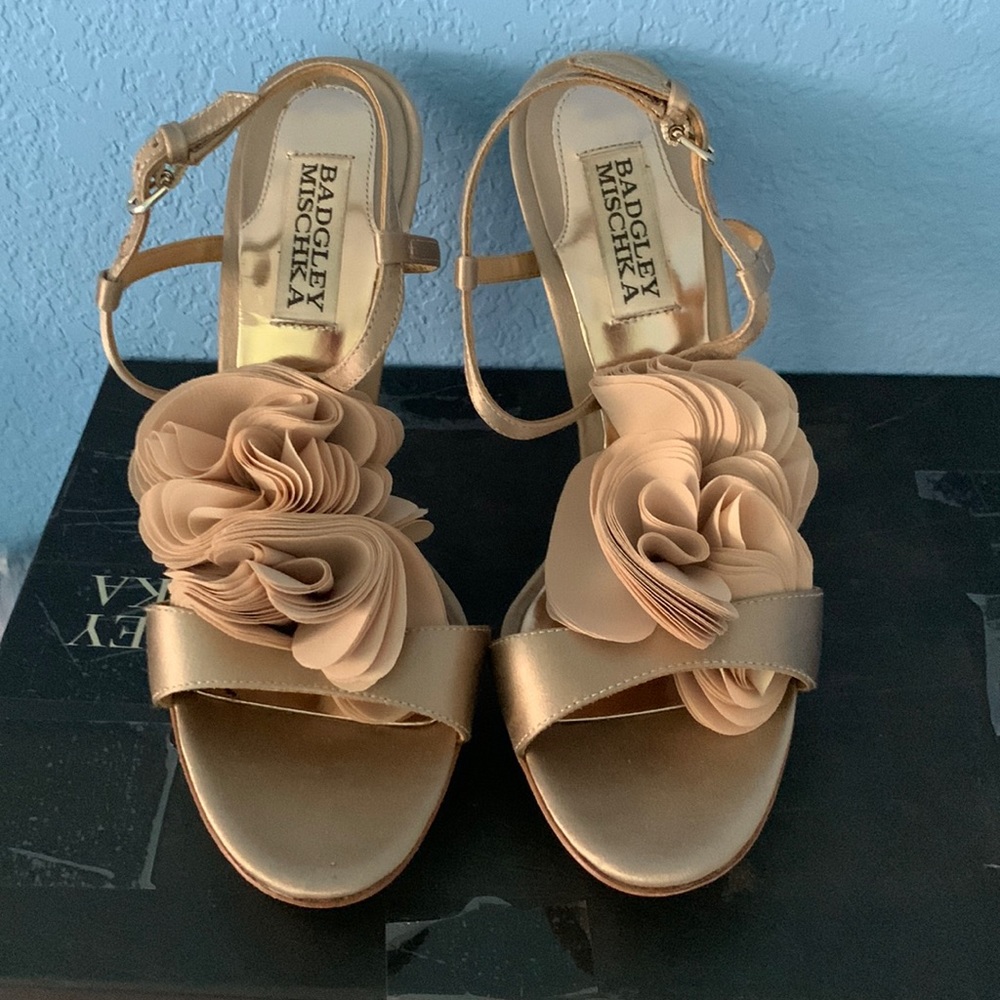Badgley Mischaka floral satin heels
